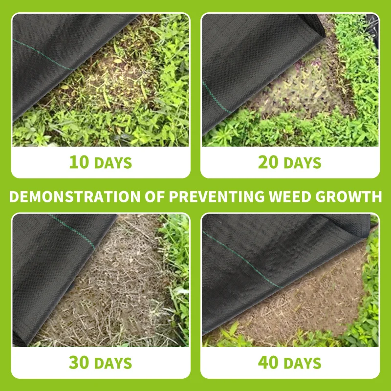 1 roll Garden Landscape Fabric Weed Barrier Heavy DutyDriveway Gardening Mat Polypropylene Ground Cover FlowerVegetable Raised B
