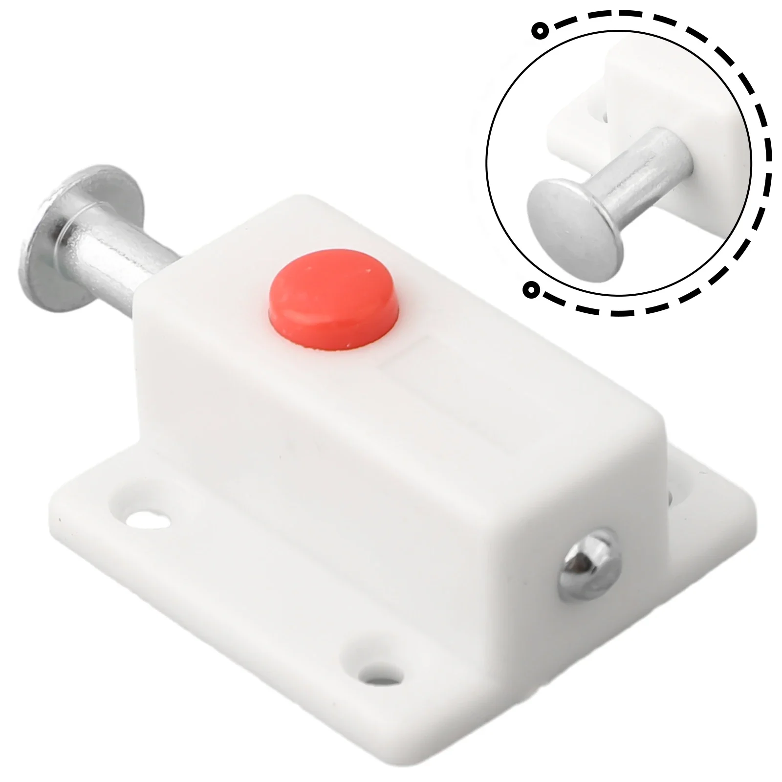 

Cabinet Push Button Spring Load Latches Lock, Set of 10, Ergonomic Design, Safe and Convenient, Easy to Install
