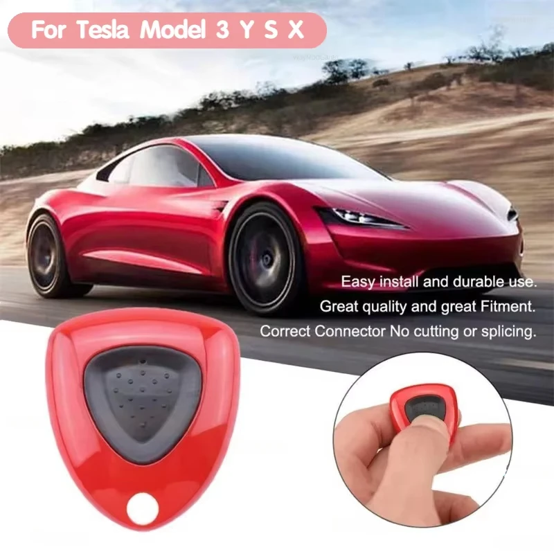 For Tesla Model 3/Y/S/X Remote Control of Charging Cover Open Button Charger Pile Opening Cover Port Key Chip Accessories 2024