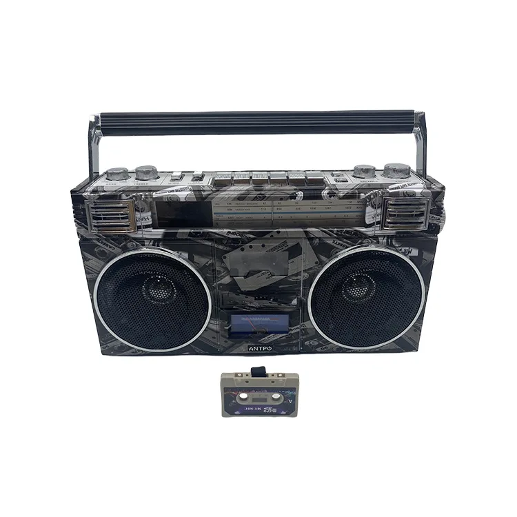 Multifunction Retro BT Cassette Player Recorder Multiband Radio Built-in Speaker TF USB Card DC AC Charging Battery Power