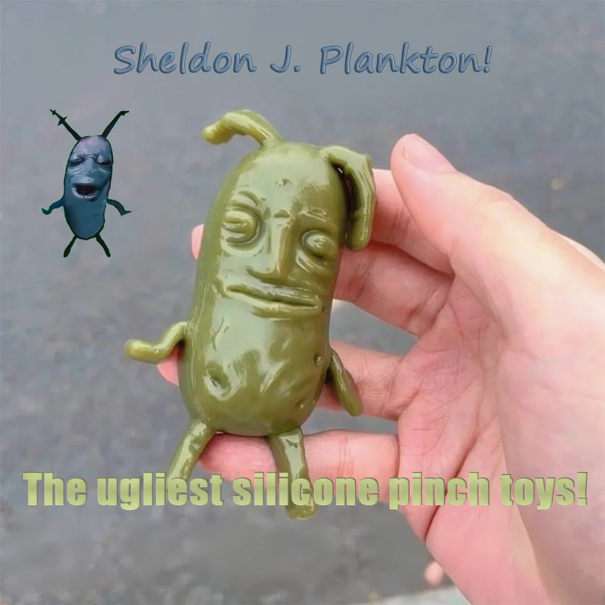 Jouet à presser en silicone drôle pour enfants et adultes |   Jouet Squishy Fidget pour soulager le stress et l'anxiété