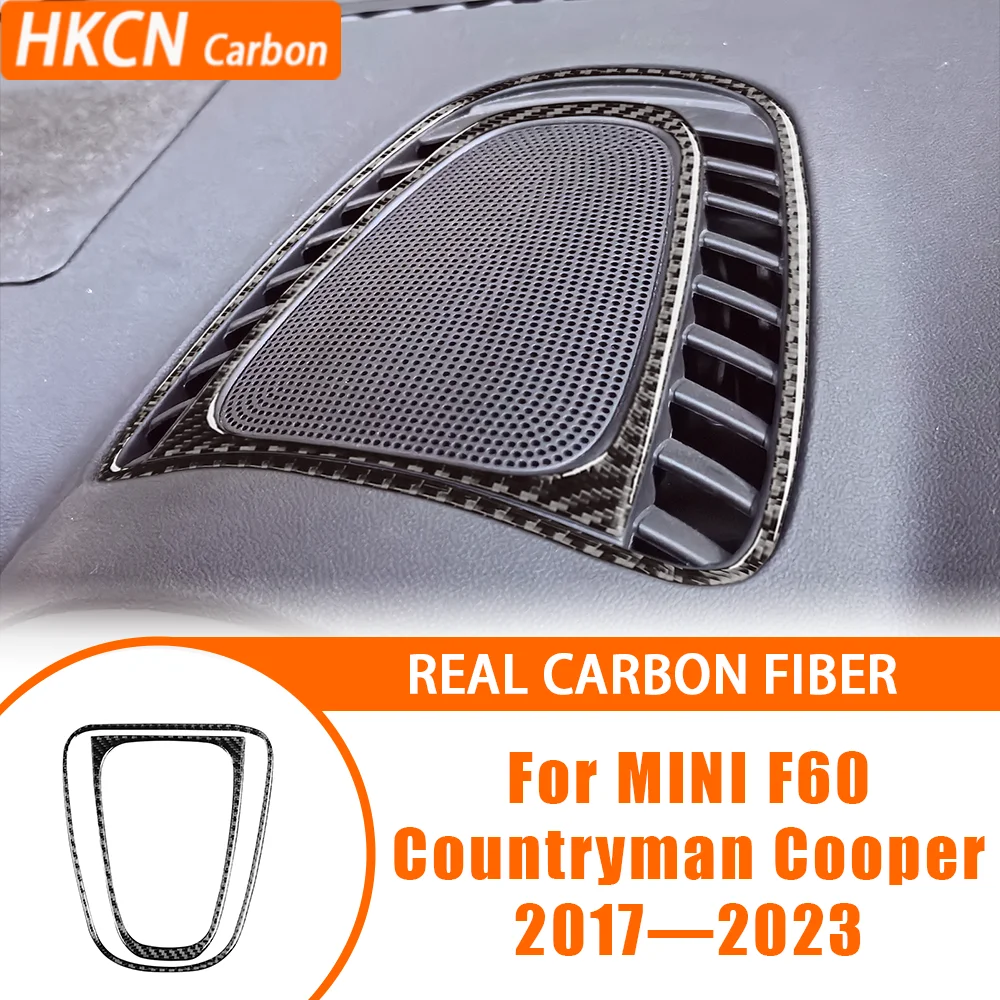 

Carbon Fiber Car Accessories Dashboard Horn Speaker Frame Interior Cover Tirm Sticker For MINI F60 Countryman Cooper 2017—2023