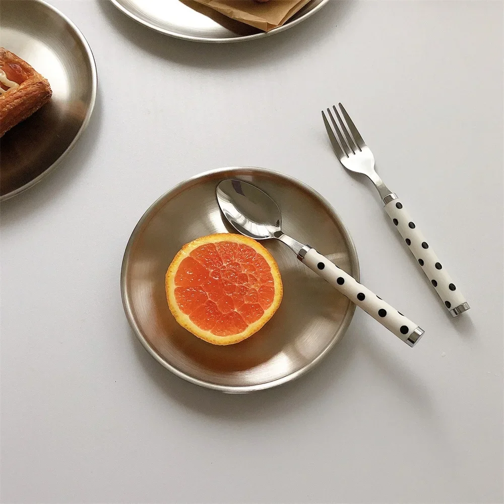 3/4/5pcs Set Stainless Steel Western Dining Set Bloggers Style Japanese High End Home Use Cutlery Set for Adults Commercial Use