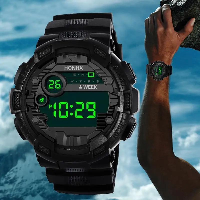 

Men Sports Watch Simple Style Luminous Date Man Digital Watch Multifunctional Waterproof Smart Led Electronic Watches