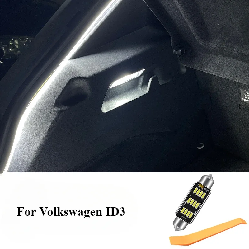 For Volkswagen ID3 Trunk Reading Light Modification Replaces LED Double-tip White Light Rear Trunk Lighting Bulb Accessories