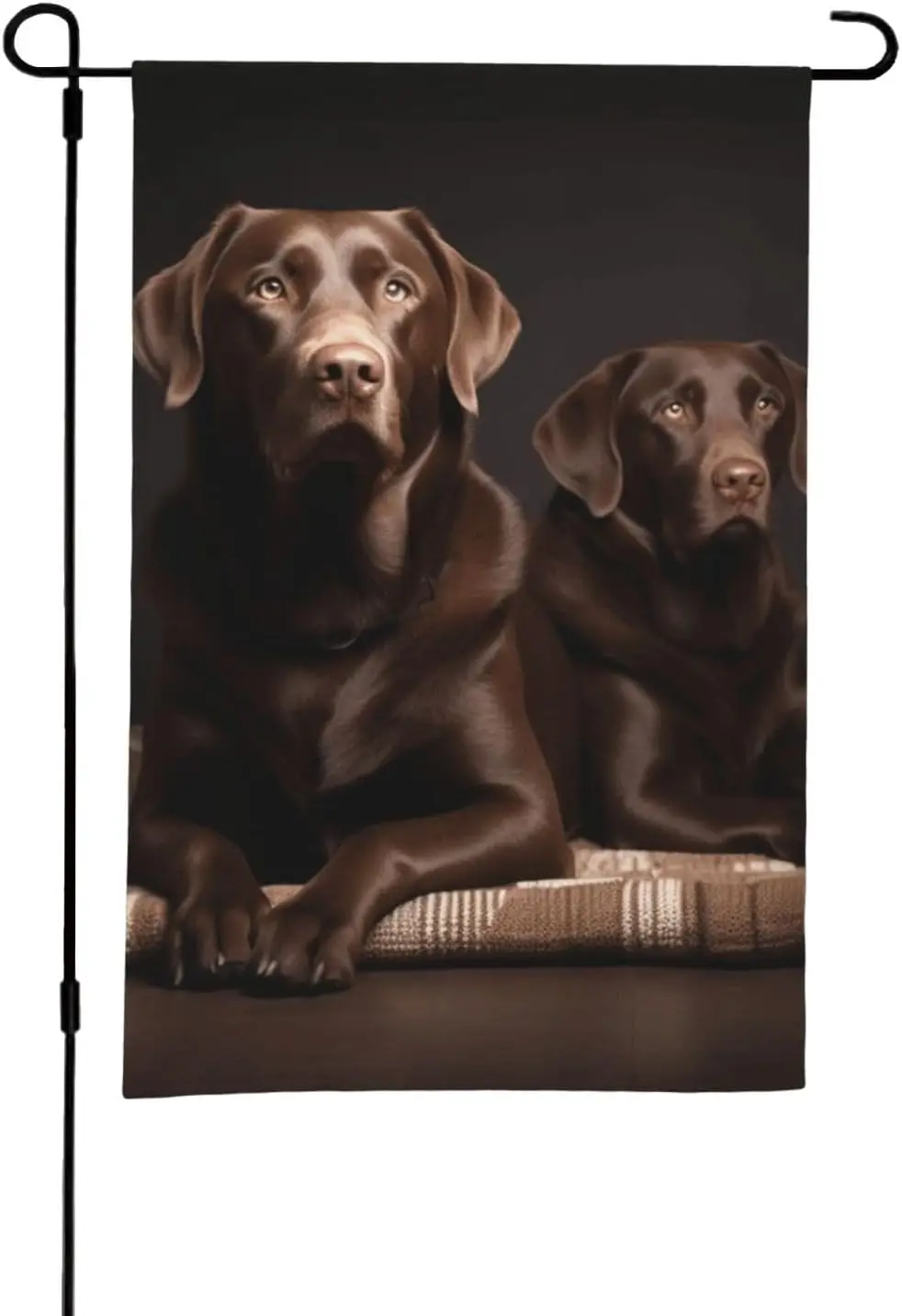 Garden Flag 12x18 Inch Double Sided Vertical Outdoor Flag Yard Flags Holiday Banner Brown Labrador Retriever Garden Flags Sm EEZ