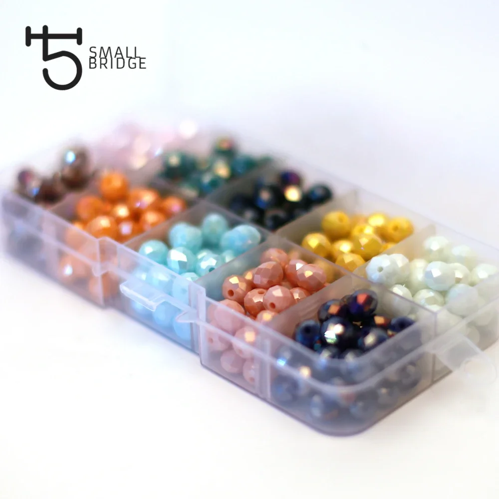 Czech Ceramics Crystal Round Flat Beads kit for Jewelry Making Diy Necklace Beads Diy Jewelry Mix Loose Spacer Beads Set