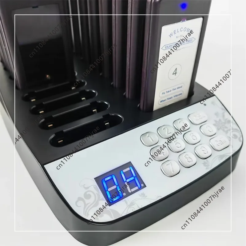 Restaurant Pager System 16 Pagers Vibrating LED Red Flashing Food Buzzer Wireless New Unit Part