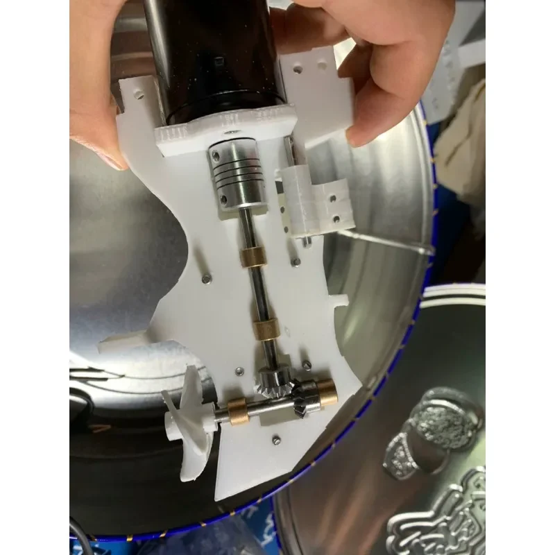 RC Boat Outboard Motor Thruster Upgraded with 3D Printed Housing & Propeller, Steel Gears, Flexible Coupling, 4mm Steel Shaft