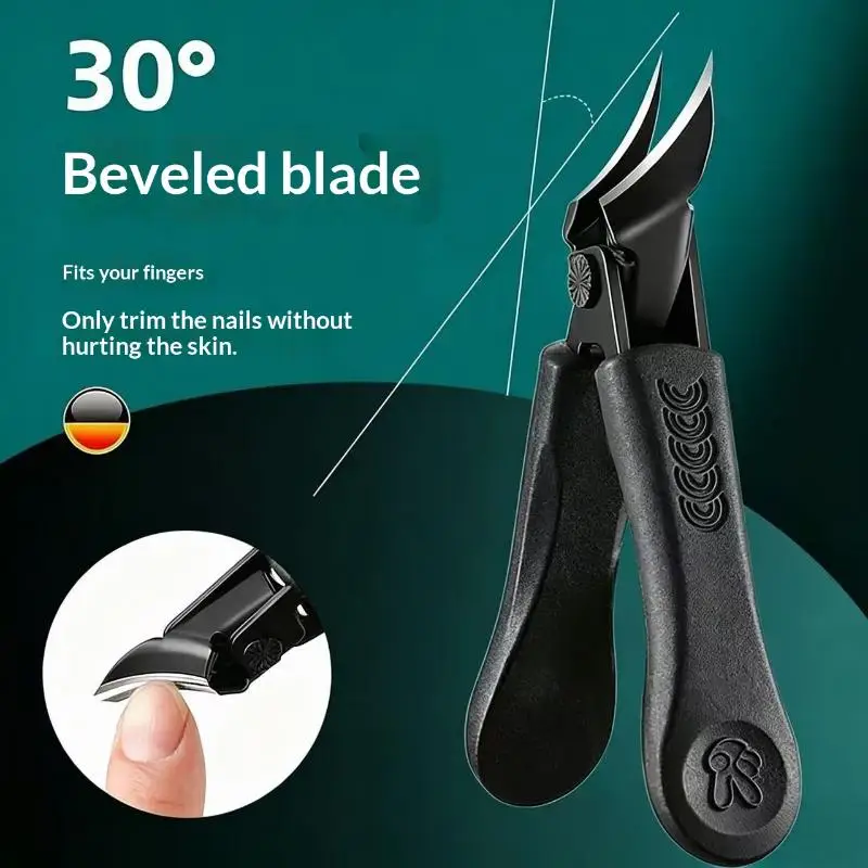 Super Fine Slanted Pointed Nail Clipper Anti-Splash Toenail Clipper For Ingrown
