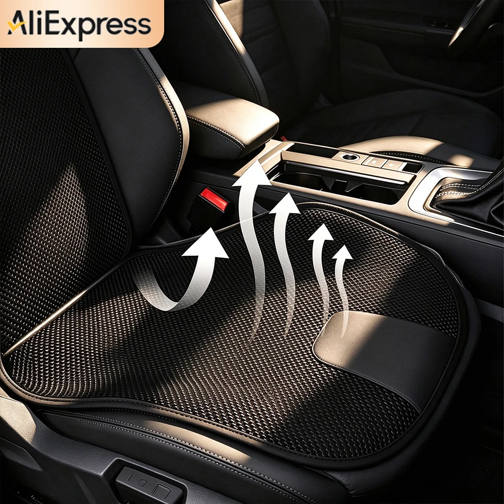 Car Seat Pad Backrest Mat Ice Silk Flax Seat Cushion Covers For Jeep Grand Cherokee Wrangler Compass Cherokee Renegade Gladiator