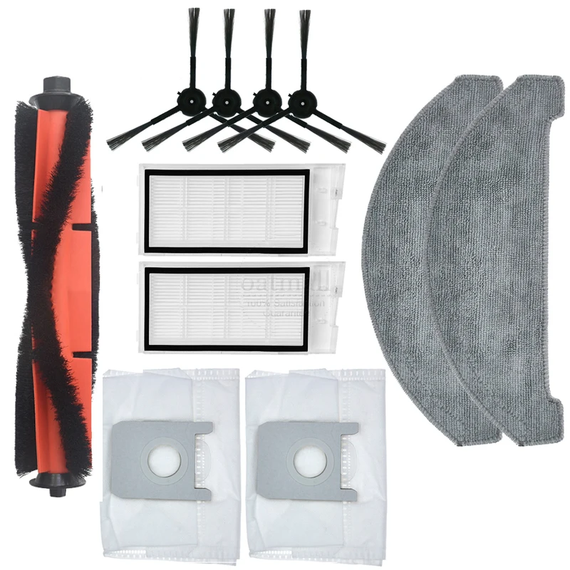 ل Roidmi EVE زائد جهاز آلي لتنظيف الأتربة استبدال أجزاء كيس لجميع الغبار المتكررة مناديل ممسحة القماش الجانب فرشاة اكسسوارات