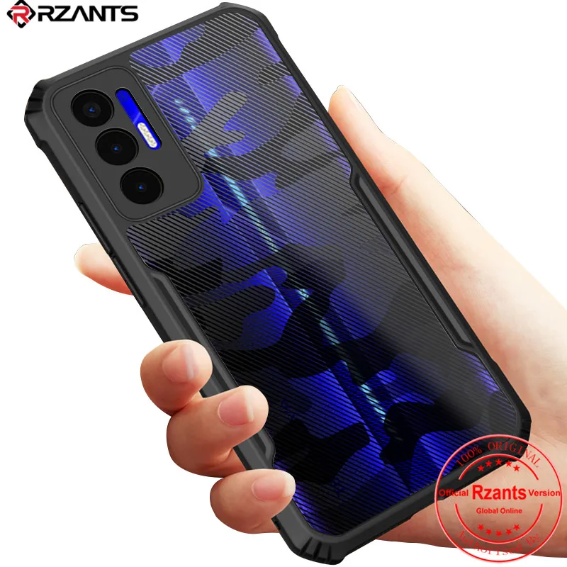 

Rzants For Tecno Pova 3 Case Hard [Camouflage Beetle] Hybrid Shockproof Slim Crystal Clear Cover