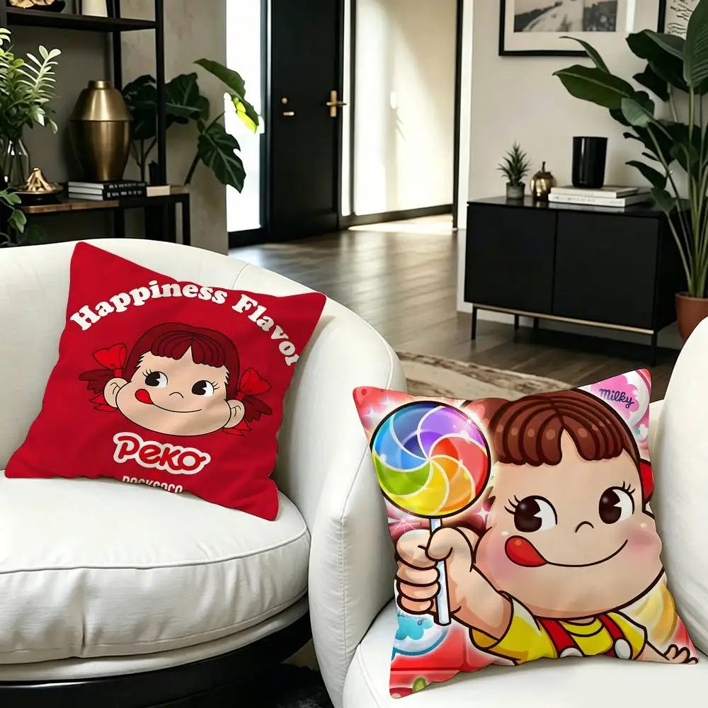 Cute M-Milky P-Peko-Chan Game Personalized picture text home decorative pillows Household Gifts 45x45cm