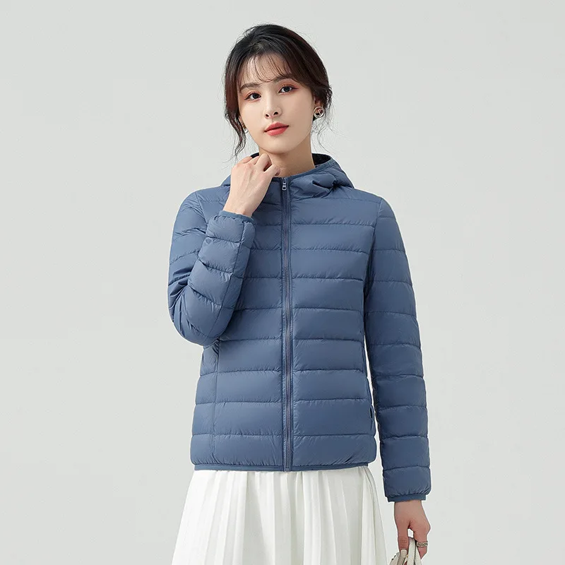 Doudoune Coupe-Vent Ultra Légère à Capuche en Duvet de Canard pour Femme, Parka Femme Casprogressive, Monochromatique, Automne, Hiver, 2024, 0-10 ℃