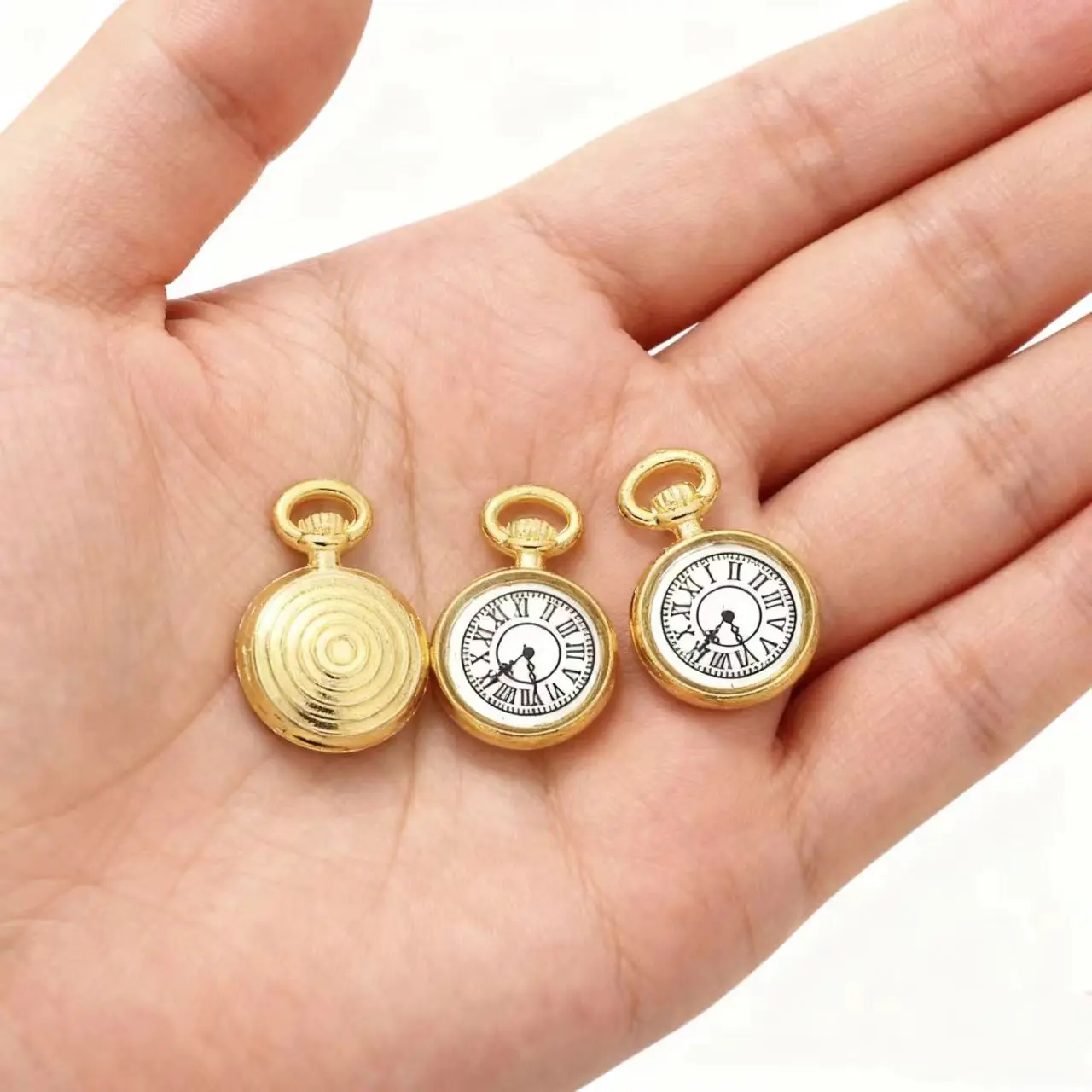 10Pcs17*11mm Enamel Antique Bronze Metal Watch Charms Pendant DIY Handmade Necklace Earrings Keychain Accessories Jewelry Making