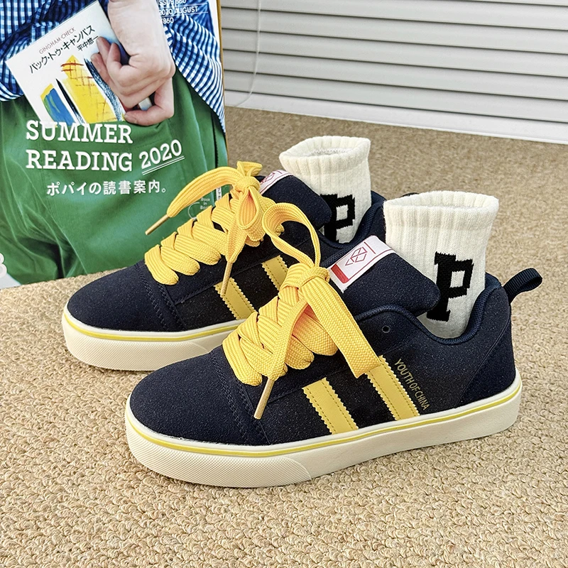 

Blue Yellow Skateboard Sneaker Men Women Trend Low Cut Men's Skate Shoes Hot Sale Comfort Vulcanize Shoes for Men Designer Shoes