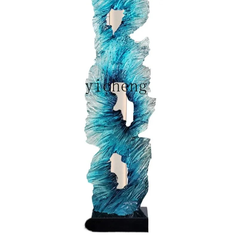 

ZK light luxury high-grade transparent resin sculpture living room entrance home soft decoration ornament