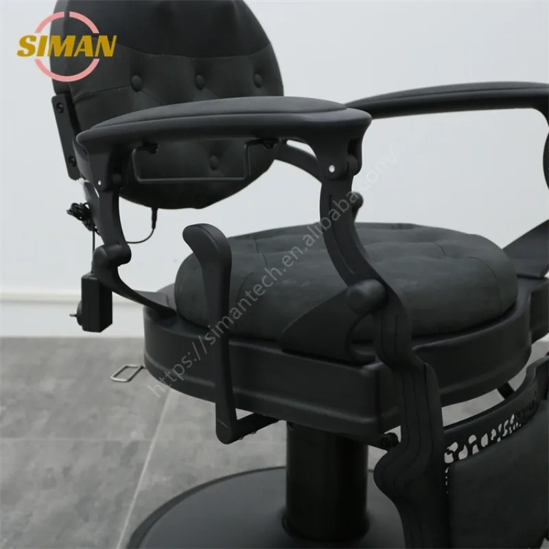 Folding Barber Chair Facial Beauty Reclining Hydraulic Portable Barber Chairs Durable Electric Massage Barber Chair