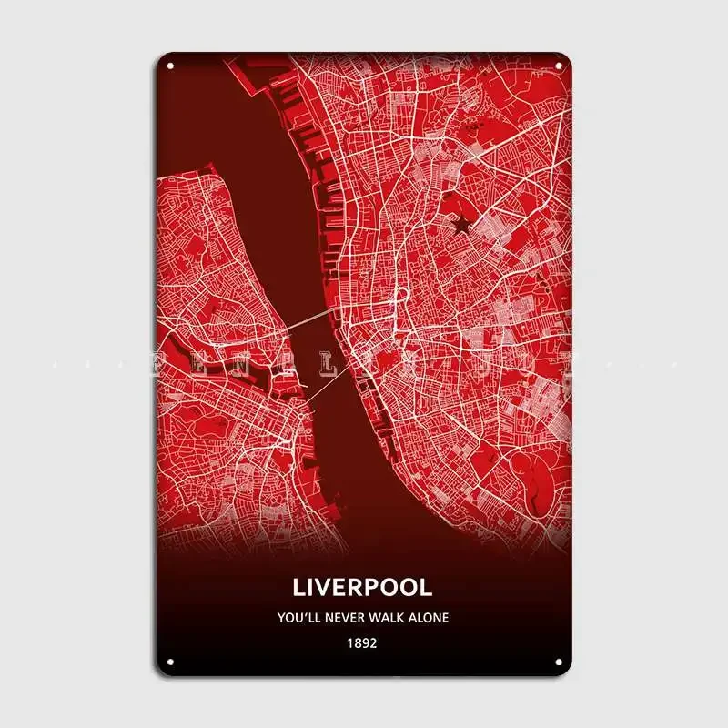 Liverpool Metal Plaque Poster Living Room Design Plaques Club Tin Sign Posters