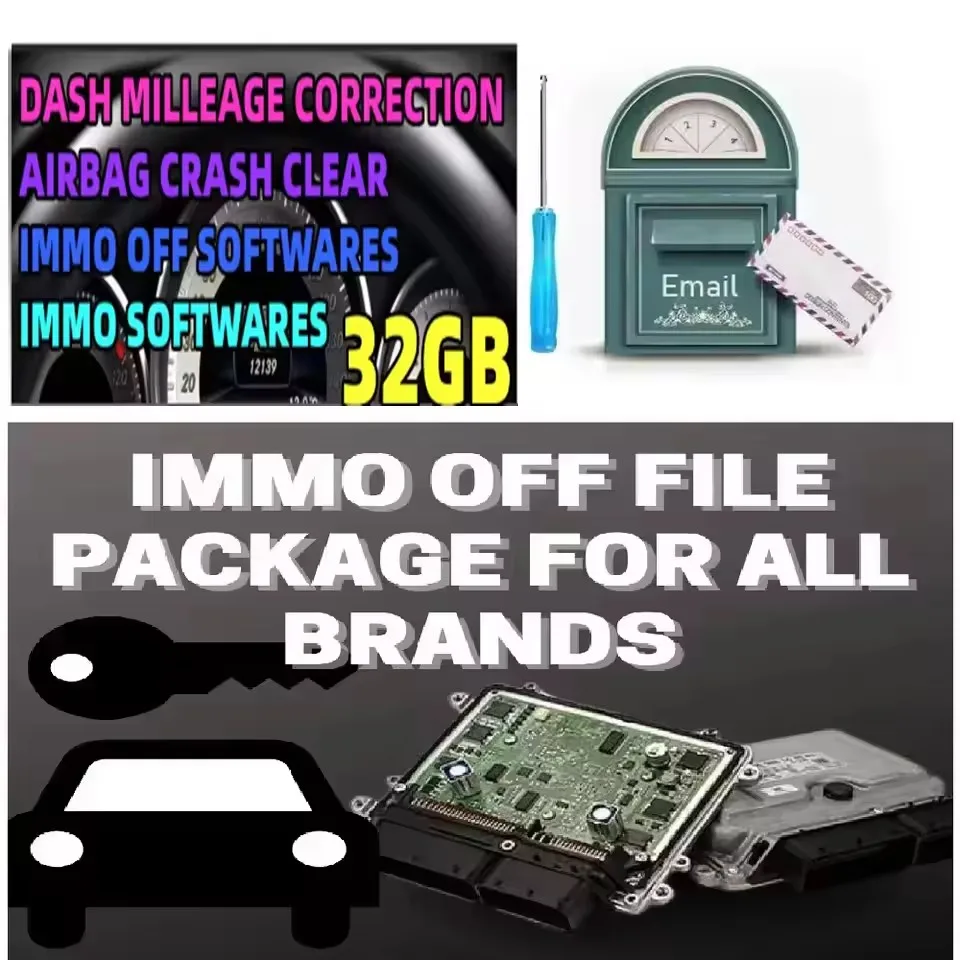 

IMMO OFF FILE PACKAGE Immo Airbag DASH MILLEAGE CORRECTION + AIRBAG CRASH CLEAR + IMMO OFF + DASH + IMMO SOFTWARES / TOTAL SSG