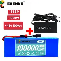 13S3P 48V lithium-ion battery pack 100000mah48V100Ah 1000W suitable for 54.6V electric bicycles and scooters with BMS