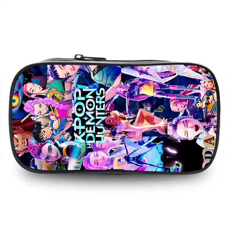 

Kpop Demon Hunters Huntrix Movie Lumi Mira Zoe аниме ткань Оксфорд пенал на молнии сумка-карандаш праздничные подарки на день рождения
