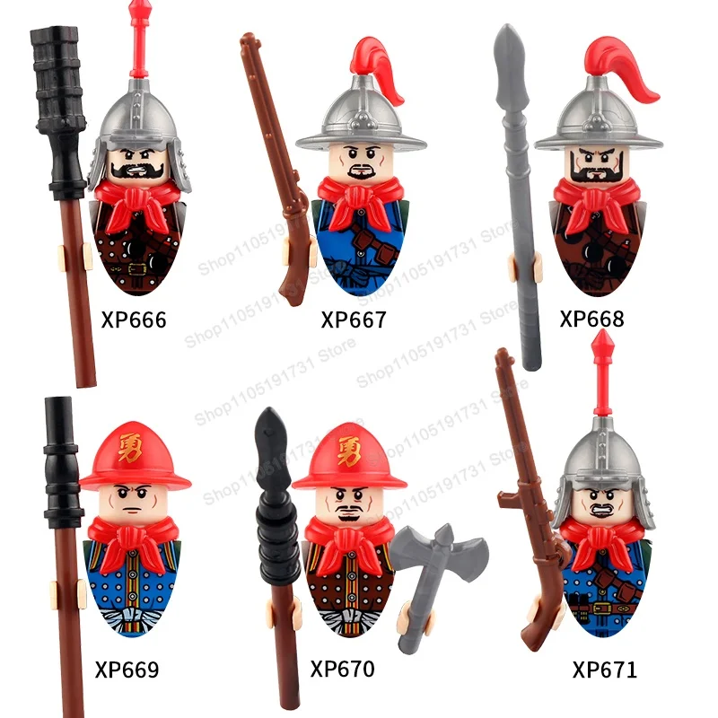 Figurines de guerre historiques chinoises Moc, armée de terre cuite, épée, mini-modèles DIY, blocs de construction DIY, jouets pour garçons, cadeau, nouveaux Juguetes KT1090