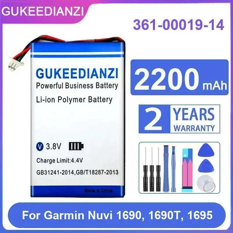 

Environmentally Friendly Gps Battery 2200Mah For Garmin Nuvi 1690, 1690T, 1695 Safe 361-00019-14