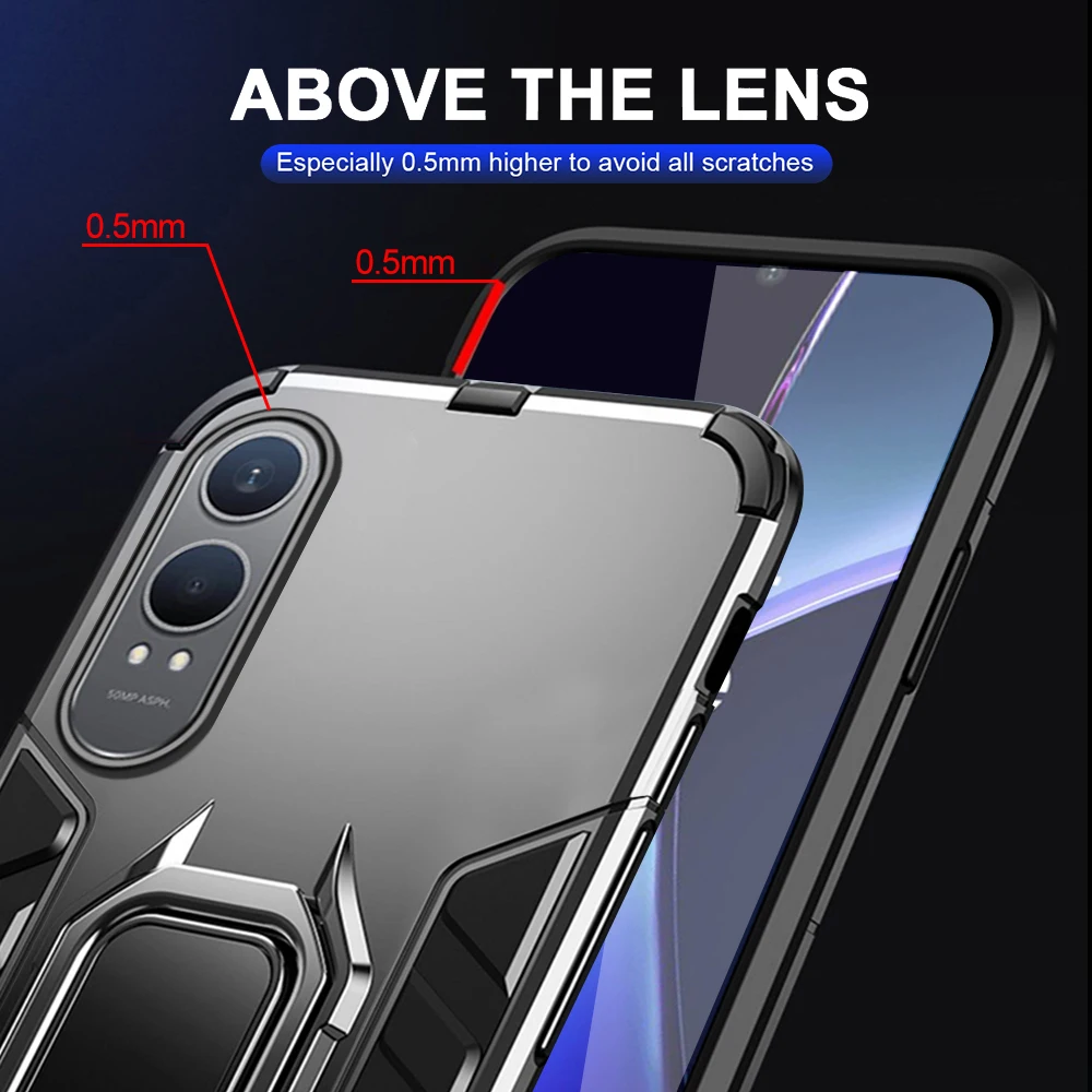 One Plus NordCE4Lite Case Magnet Holder Ring Shockproof Armor Cover For OnePlus OneMore Nord CE4 Lite CE4Lite CE 4Lite Light 5G