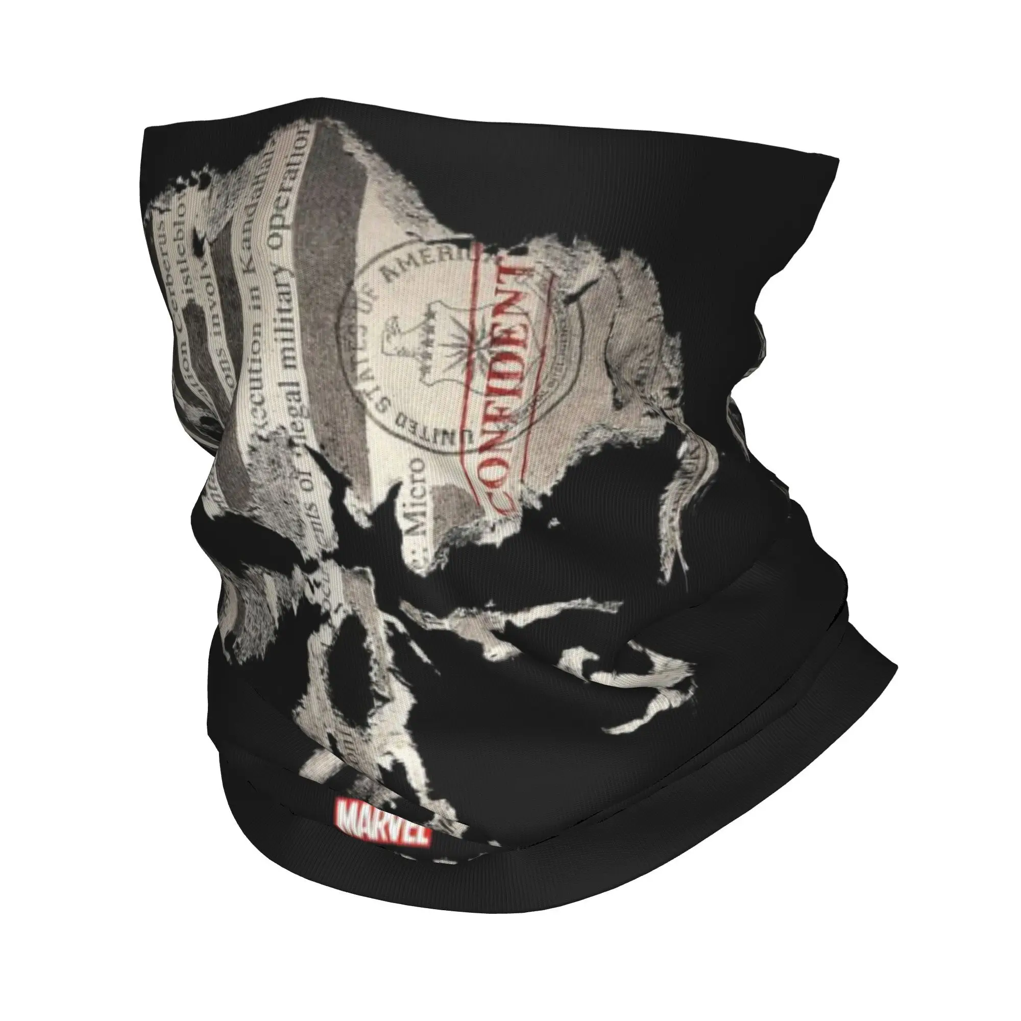 

Custom Punisher Skull Symbol Neck Gaiter Men Women UV Protection Winter Cartoon Design Bandana Scarf for Ski