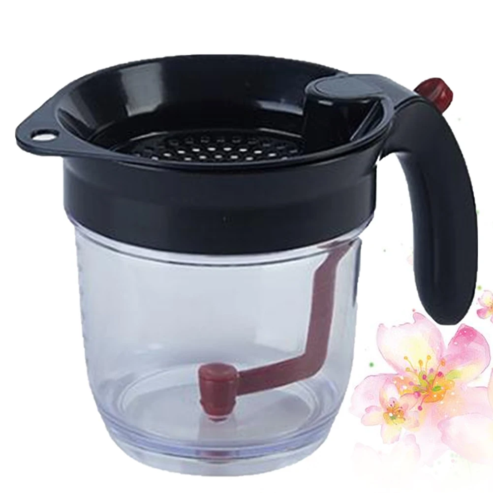 

1000ml Oil Soup Separator Grease Cup for Kitchen with Filter Fat Hangable Measuring Durable Large Capacity Housewife Chef Gym