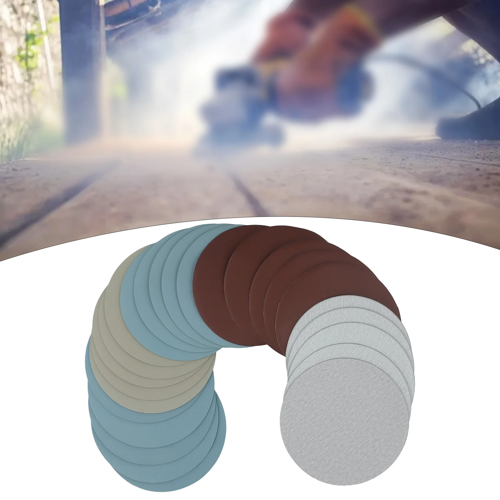 25PCS 5 Inch 125mm Sanding Discs Silicon Carbide Waterproof Wet And Dry 1000 To 5000 Grit For Headlight Lacquer Mirror Polish