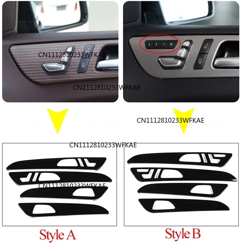 For Mercedes benz ML GLE GL Class GLS 320 400 Car Styling ABS Carbon Fiber Interior Door Decoration Panel Cover Trim Accessories