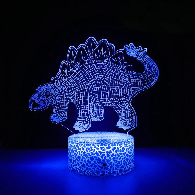 Nacht 3D Dinosaurier Nachtlicht Kinder LED Dinosaurier Lampe Schöne USB Acryl Tisch Nachtlicht für Kinder Geschenk Lampe Schlafzimmer Dekor