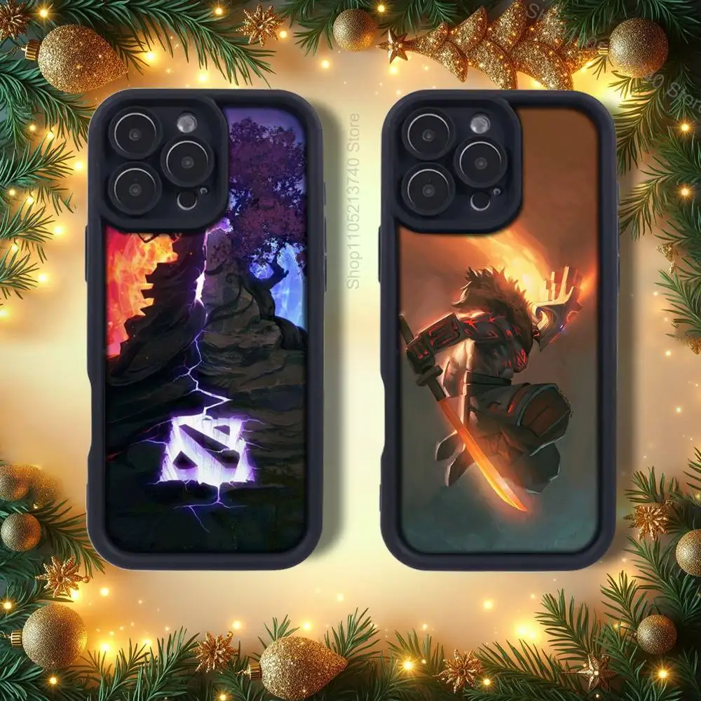 حافظة هاتف رائعة P-PowerfulS Dota 2 لهاتف iPhone 14,12,17,15,11,13,16,Pro,E,Plus,Max,Air,SE4 ظهر من السيليكون الناعم المقاوم للصدمات #1