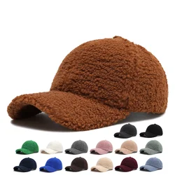 2024 Autumn and Winter Corduroy Solid Warm Casquette Baseball Cap Adjustable Outdoor Snapback Hats for Men and Women 279