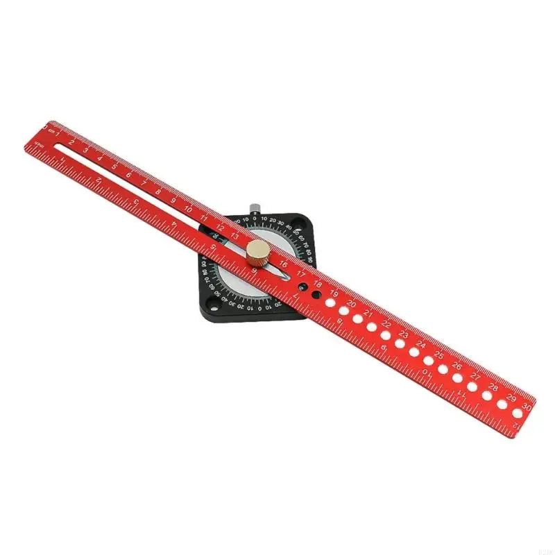 

02DC T-type-360° Angle Ruler Woodworking Drawing Compass Measurement Tool High-Precision Woodworking Scriber Gauge Industrial