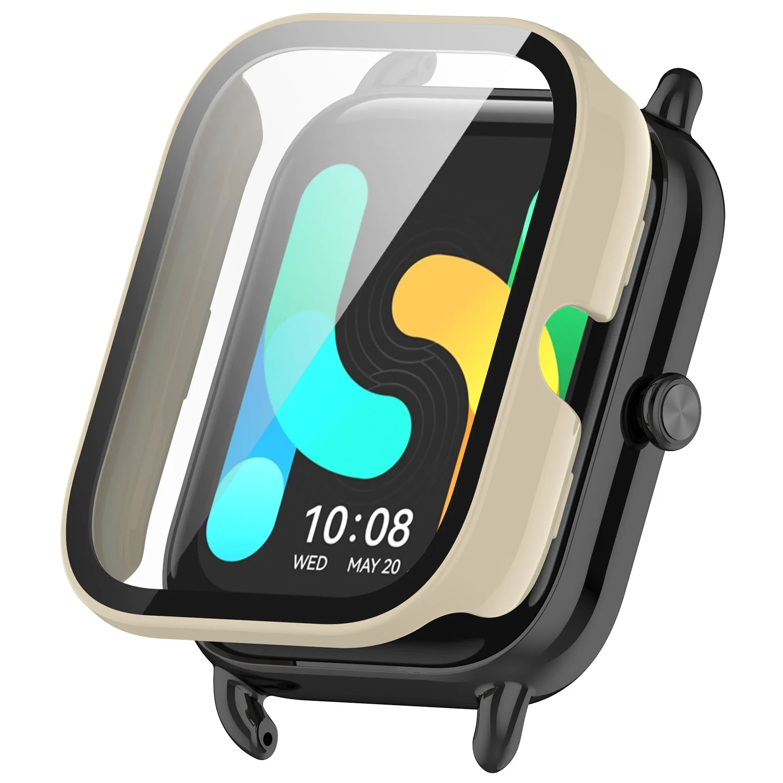 Vidro temperado protetor de tela para haylou gtl ls09b/lite ls13 smartwatch, capa protetora, estojo rígido para pára-choques