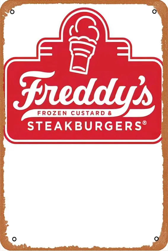 Vintage Tin Signs Freddys Custard And Steakburgers Food Vintage Wall Decor Retro Art Tin Sign fun Metal Sign Funny Decora