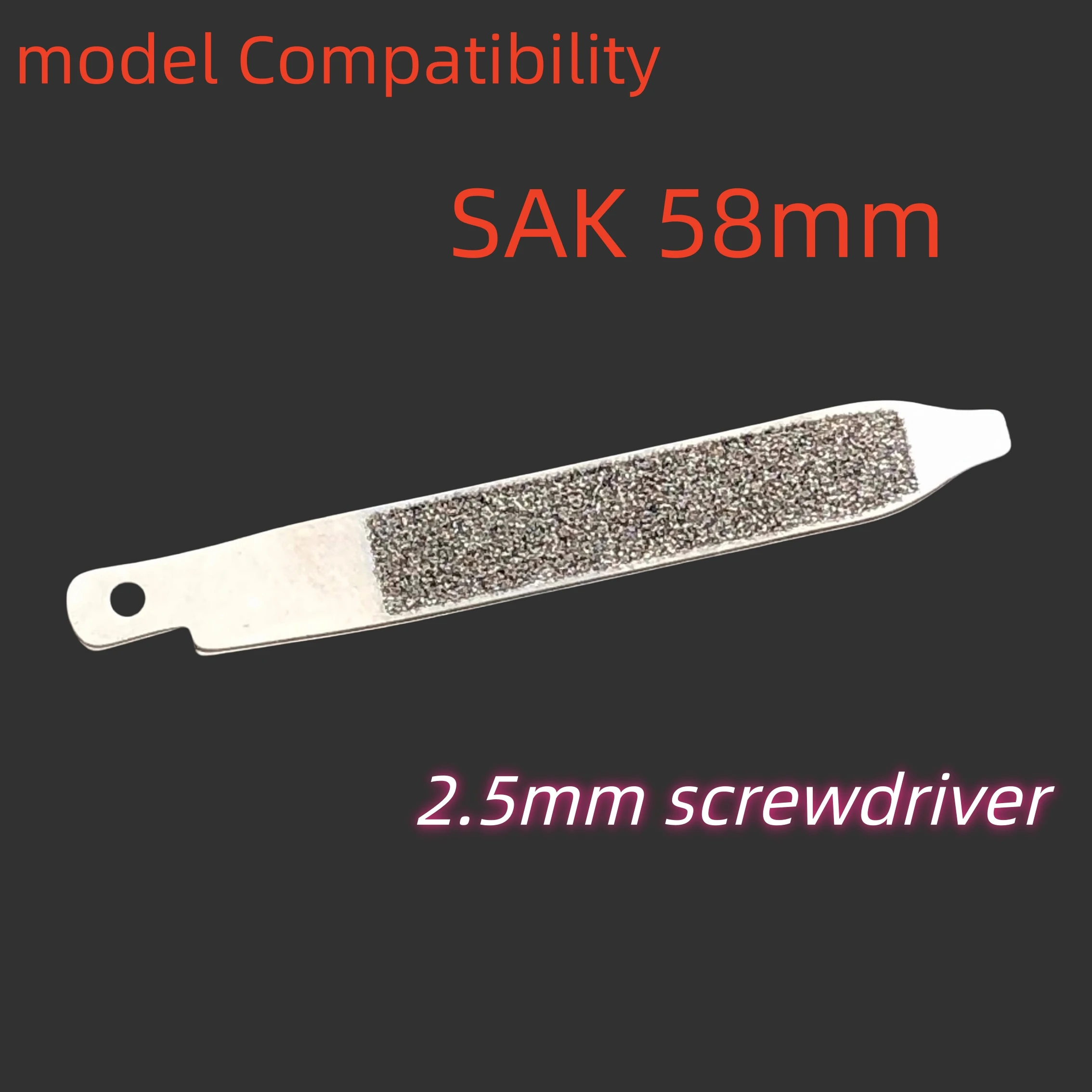 1 Piece Replacement Original Nail file with 2.5mmScrewdriver for 58mm Victorinox Swiss Army Knife Classic Rambler Escort Rally