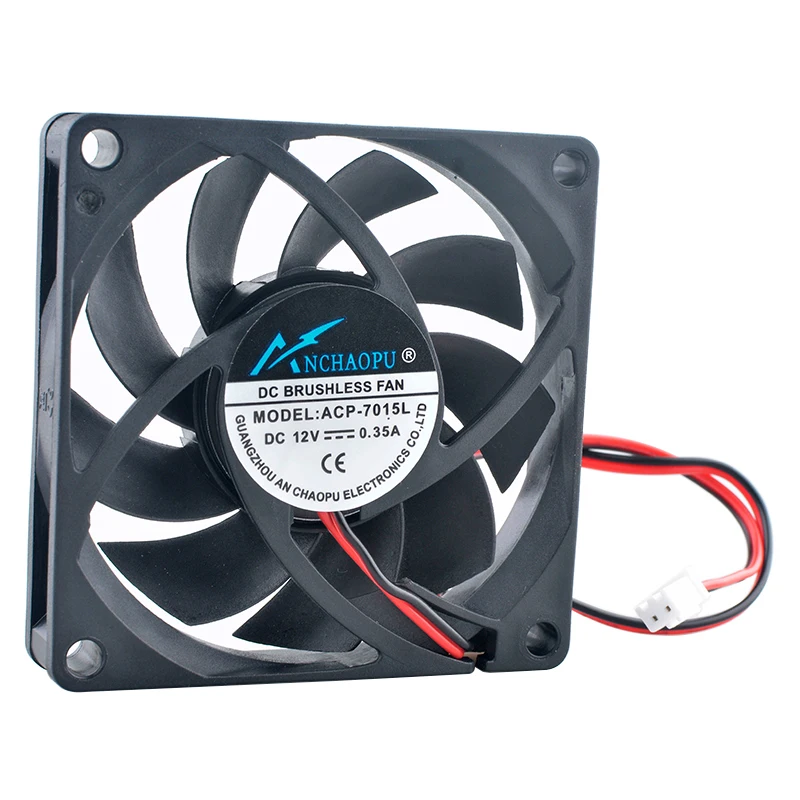 ACP-7015L 7cm 70mm fan 70x70x15mm DC12V 0.35A 2pin 3800rpm High speed cooling fan for chassis power charger