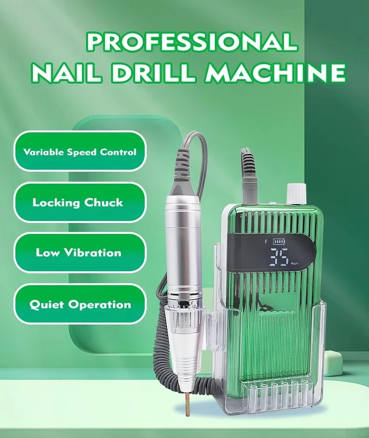 

Portable rechargeable powerful polishing machine for removing dead skin and polishing nail art kit