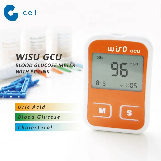 3 in 1 GCU Health Care PC Link Glucometer Portable Blood Testing Device