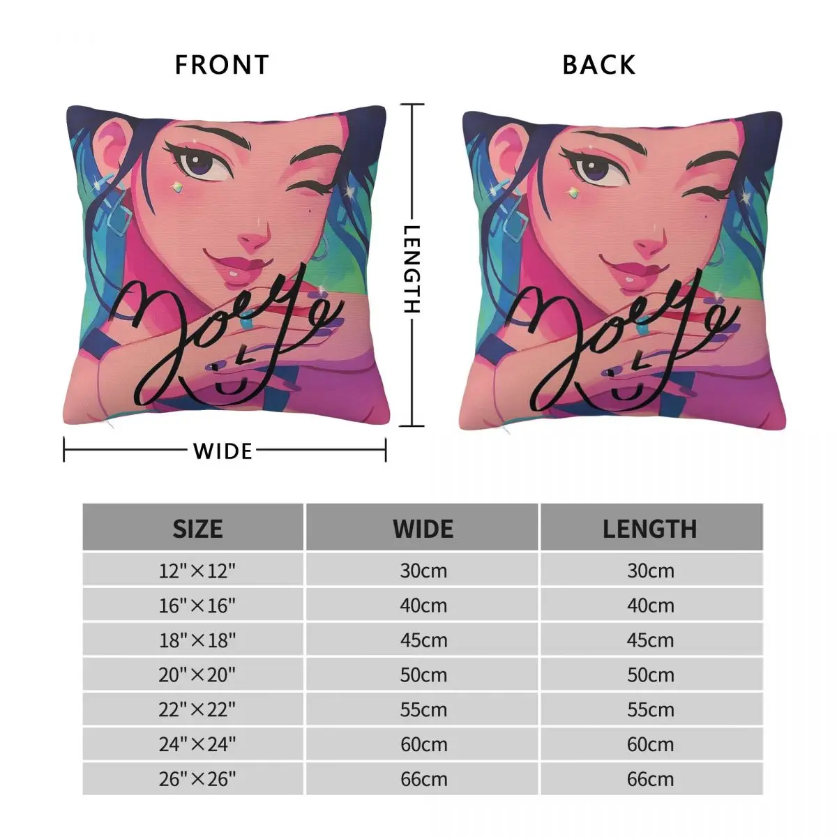 Zoey Kpop Warrior Hunter Square Pillowcase Polyester Linen Velvet Creative Zip Decorative Pillow Case Home Cushion Cover 18