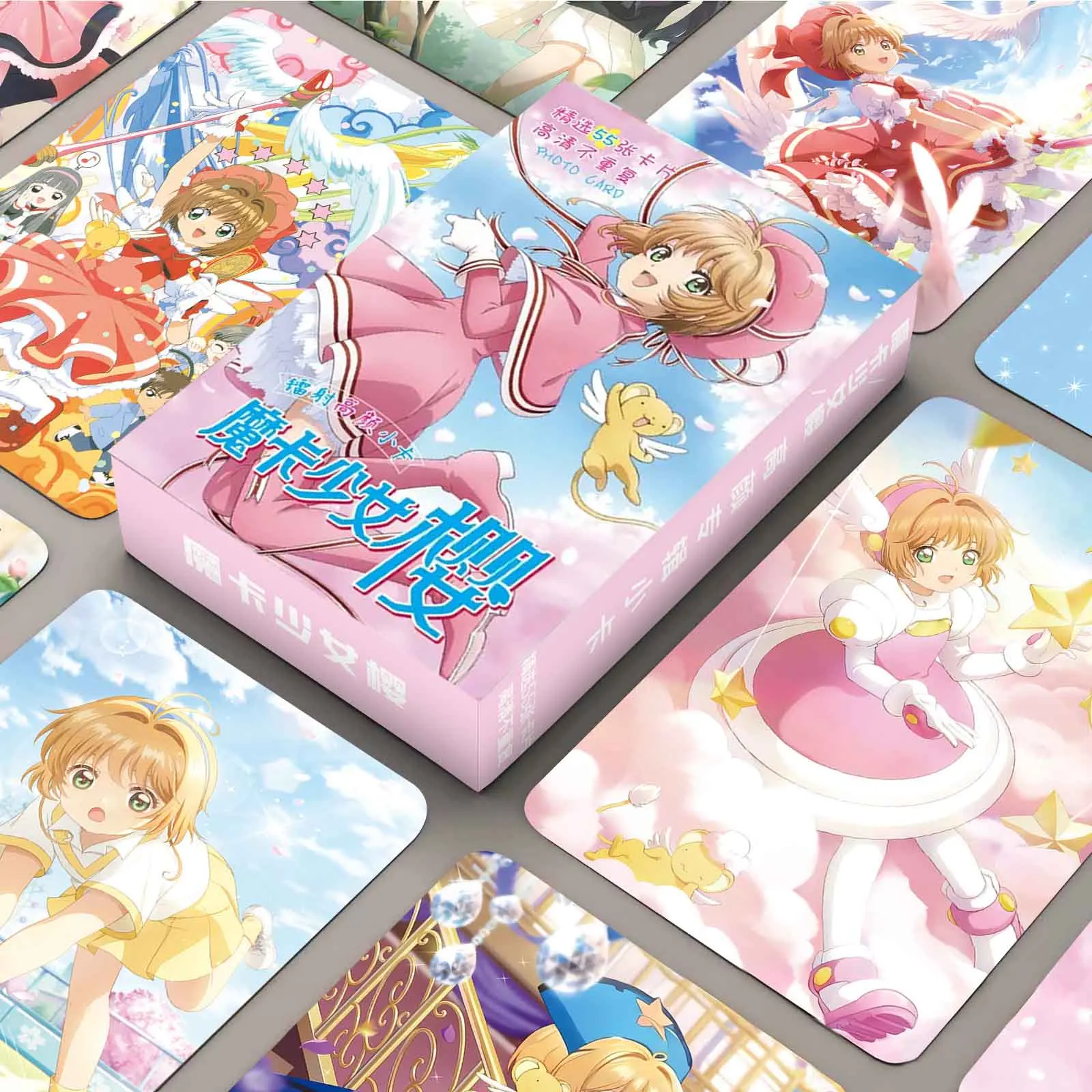 

Cardcaptor Sakura Lomo Cards 55Pcs 3 Inch Rounded Corner Laser Photo Cards Anime Peripheral Fan Collection Decorative Gift