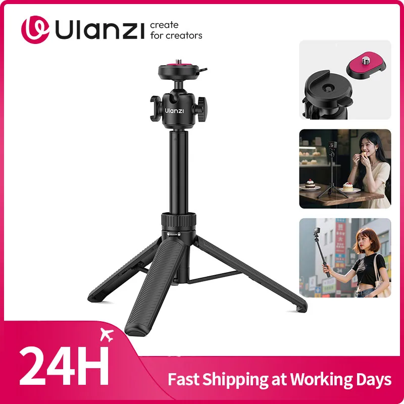 ​Ulanzi MT90 Cka Quick-Release Tripod Selfie Portable Tripod for Camera Smartphone for Gopro for DJI Pocket 3 for Travel Vlog