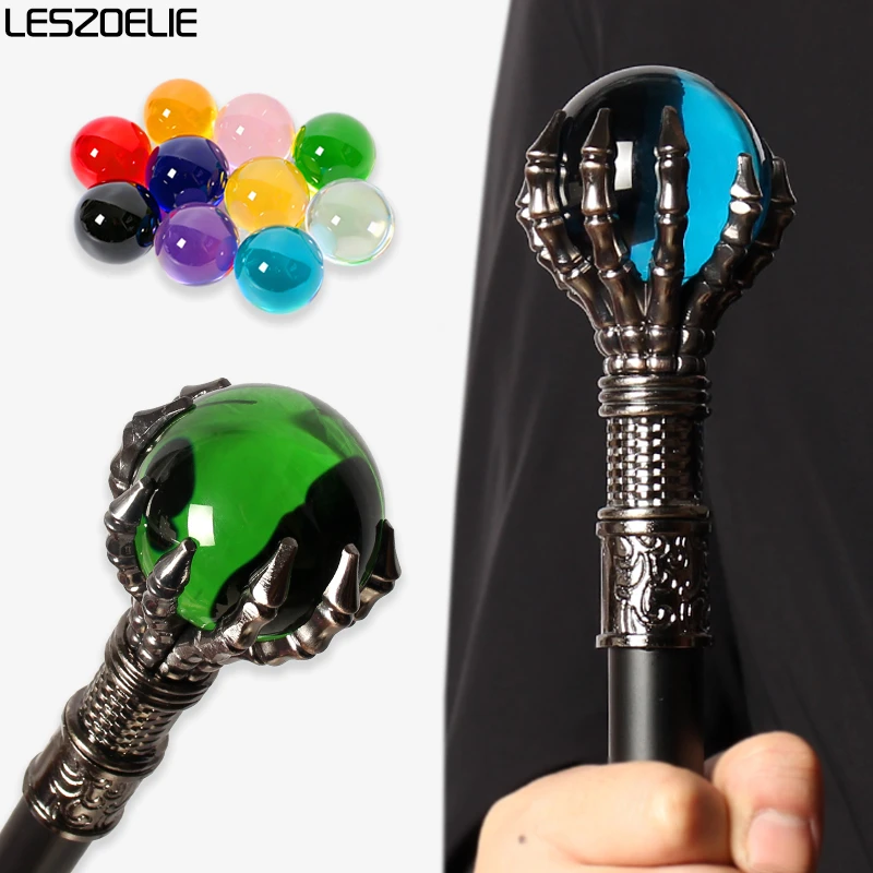 

10 цветов, 93 см, роскошный хрустальный шар, трость для мужчин и женщин, модные трости со злыми когтями дракона для вечеринки, декоративная палка