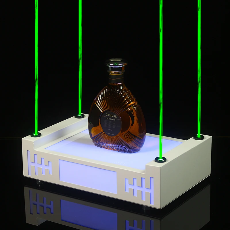 Acrylic LED Wine Base Stand for Bar KTV Champagne XO Display with Customizable Logo Light-Up Customizable Logo Support