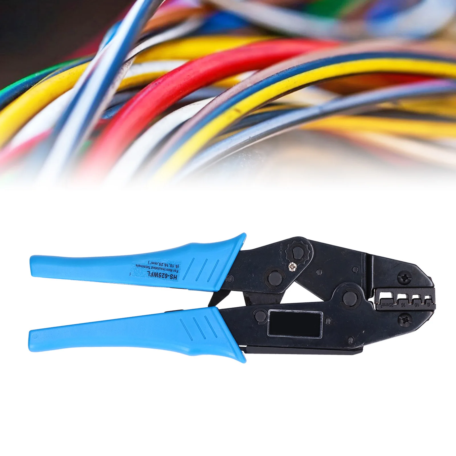 Ratchet Mechanism Ratcheting Crimper Plier Tool Steel Construction Dipped Grip Terminal Crimper Durable Portable